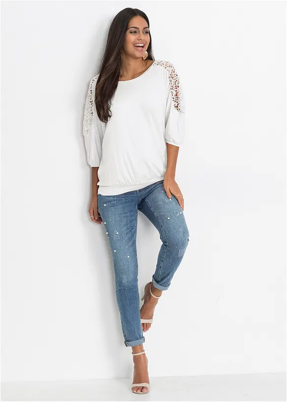 Oversizetopp av viskosmix, bonprix