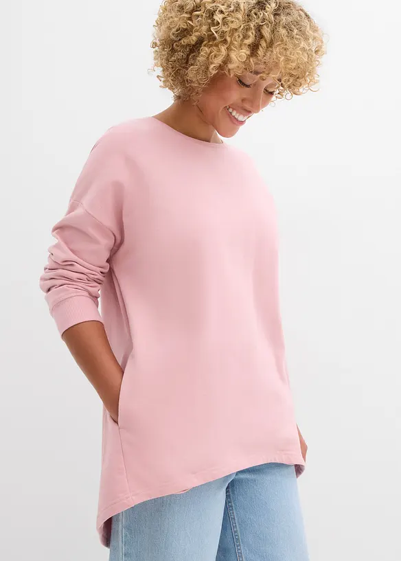 Oversizesweatshirt i ren bomull, bonprix