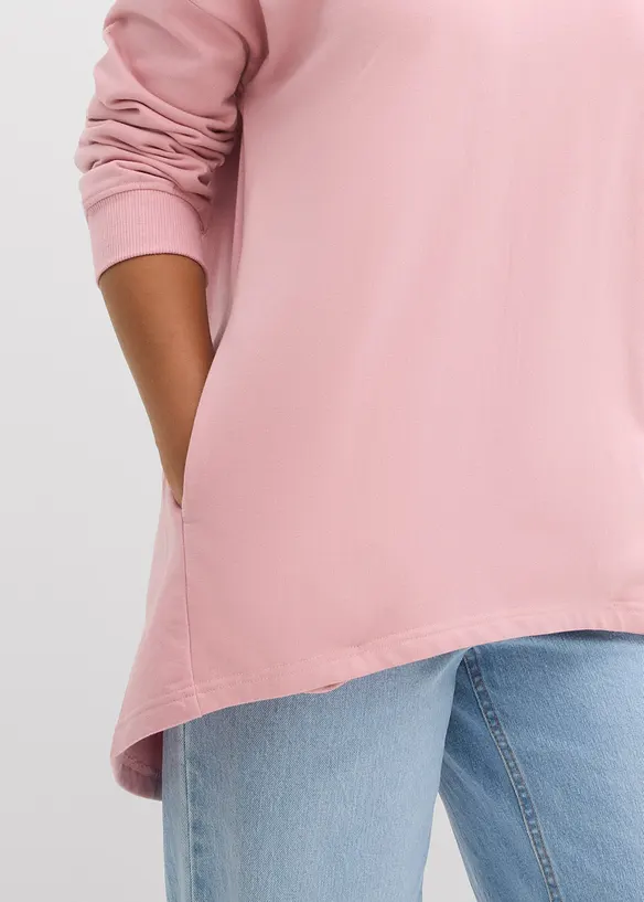Oversizesweatshirt i ren bomull, bonprix