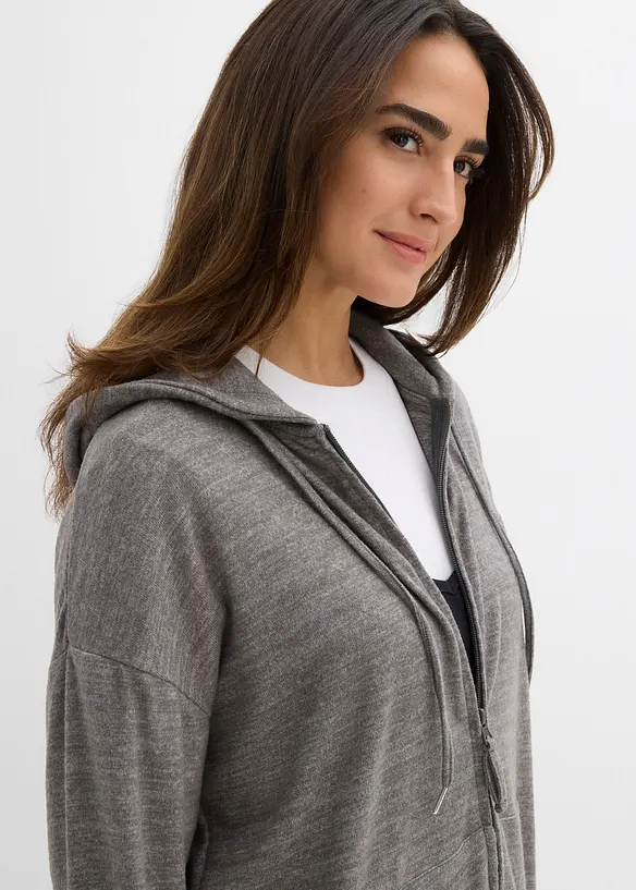 Cardigan i fintrådig viskosmix, bonprix