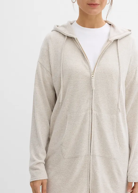 Cardigan i fintrådig viskosmix, bonprix
