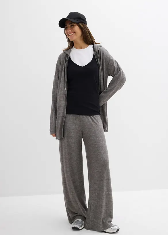 Cardigan i fintrådig viskosmix, bonprix