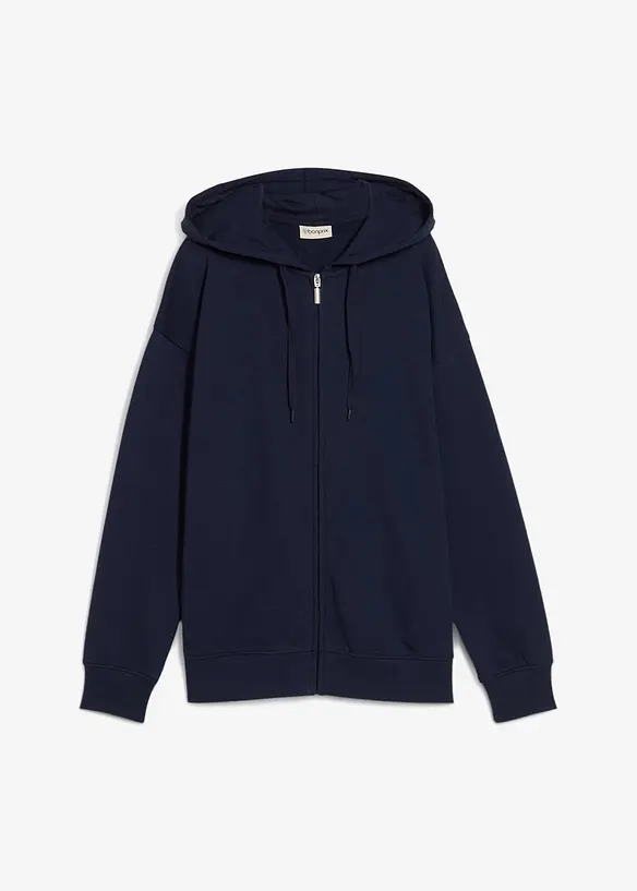 Lång munkjacka i mjuk frotté, bonprix