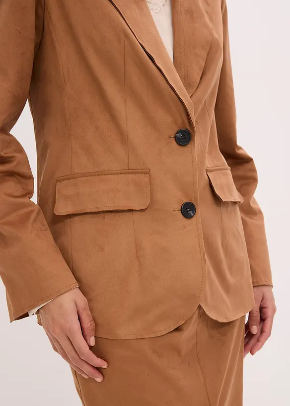 Kavaj av skinnimitation, bonprix