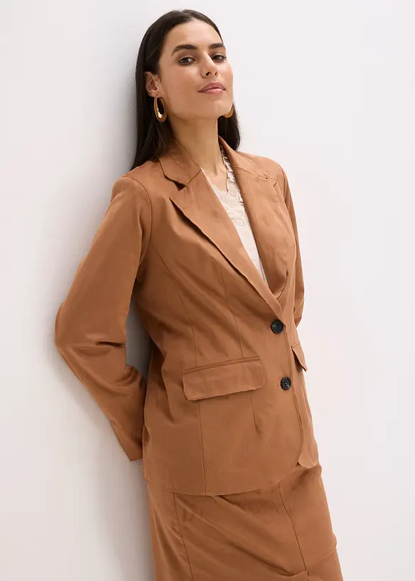 Kavaj av skinnimitation, bonprix