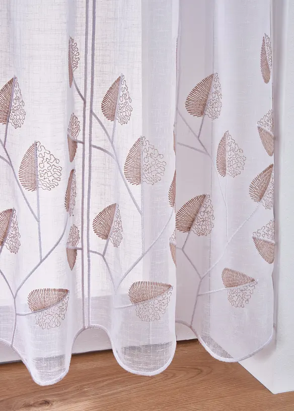 Cafégardin med broderi, bonprix