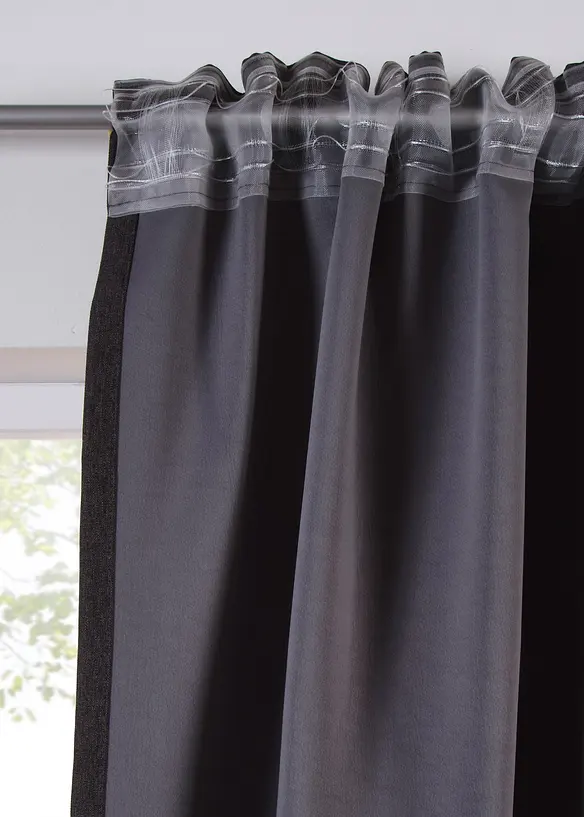 Mörkläggande gardinlängd med lätt struktur (1-pack), bonprix