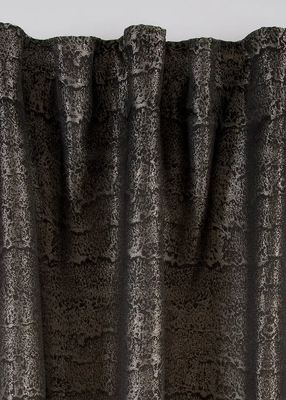 Gardinlängd i jacquard med grafiskt mönster (1-pack), bonprix