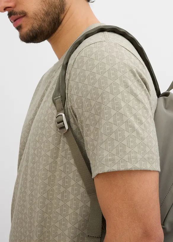 Småmönstrad T-shirt av ekologisk bomull, bonprix