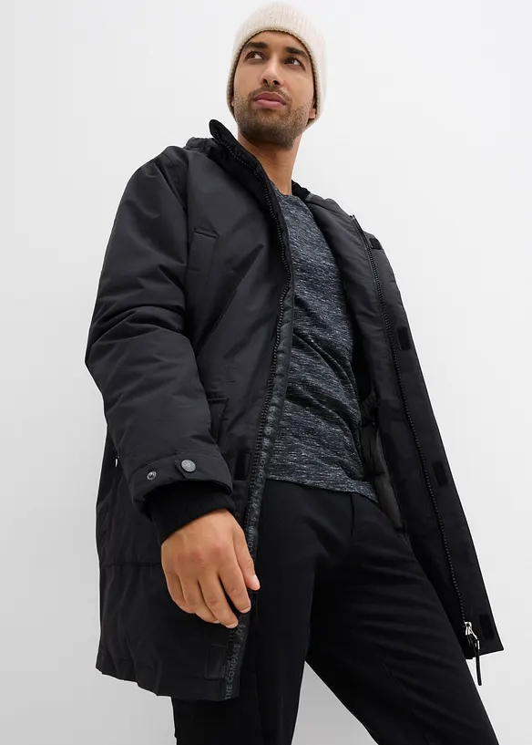 Hybridtermoparkas med återvunnet dun och kviltad insida, Essentials, bonprix
