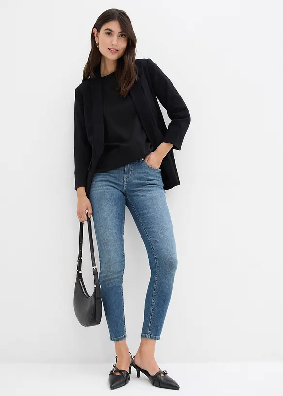 Skinny jeans med hög midja och stretch, bonprix