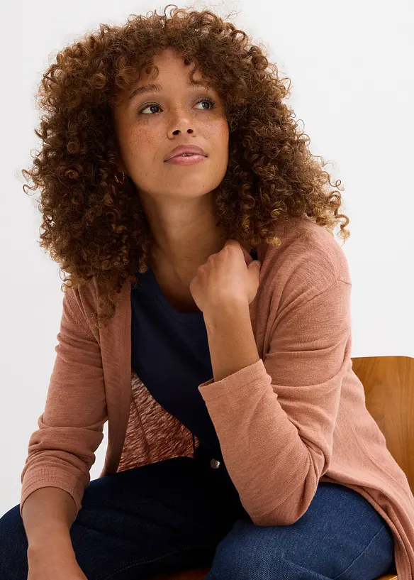 Lång cardigan utan knäppning, bonprix