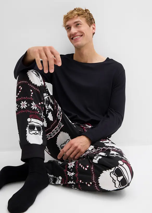 Långärmad pyjamas i ren bomull, bonprix
