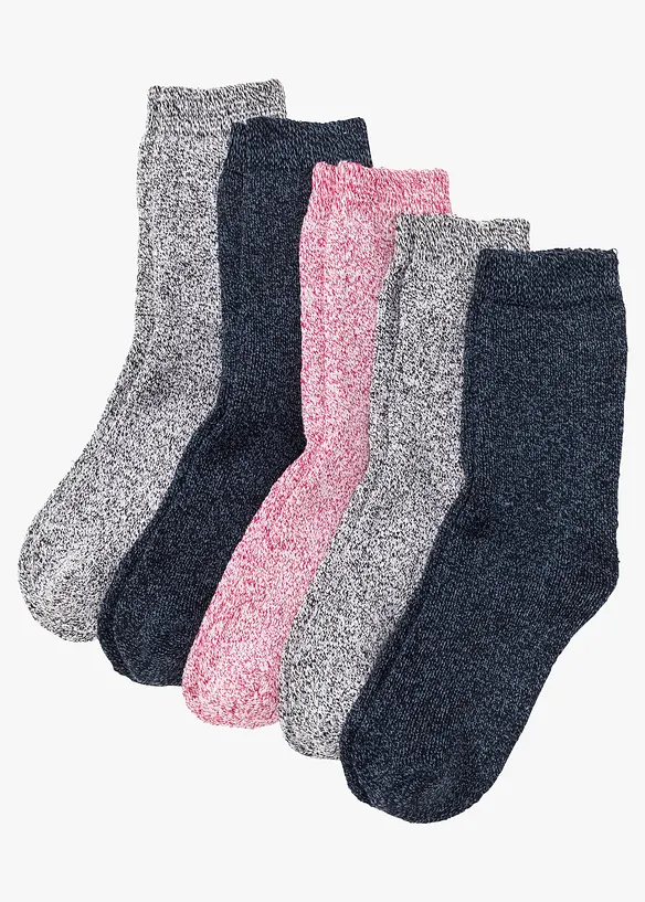 Termostrumpor i frotté (5-pack), ekologisk bomull, bonprix