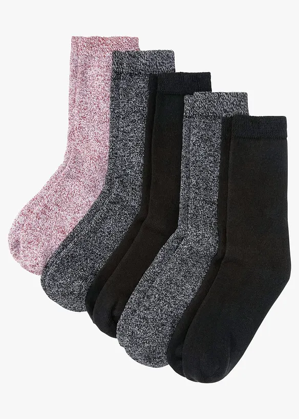 Termostrumpor i frotté (5-pack), ekologisk bomull, bonprix