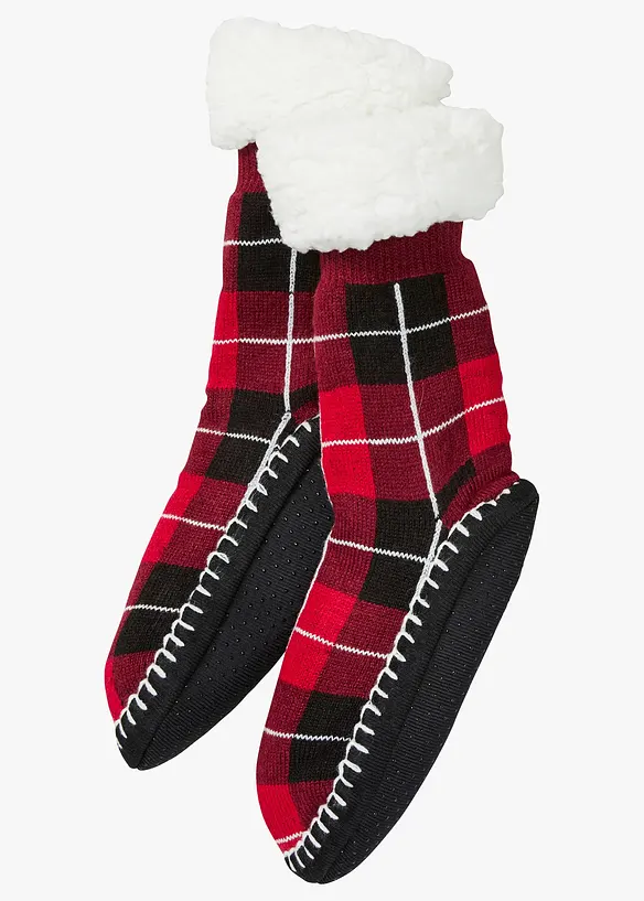 Mysstrumpor med anti halk-sula och teddyfoder, bonprix