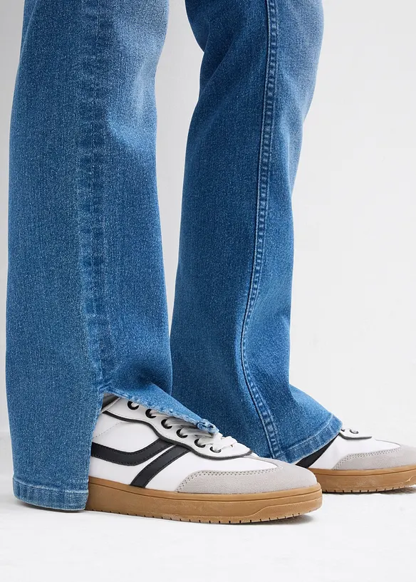 Bootcut-jeans med medelhög midja, bonprix