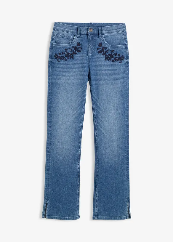 Bootcut-jeans med medelhög midja, bonprix