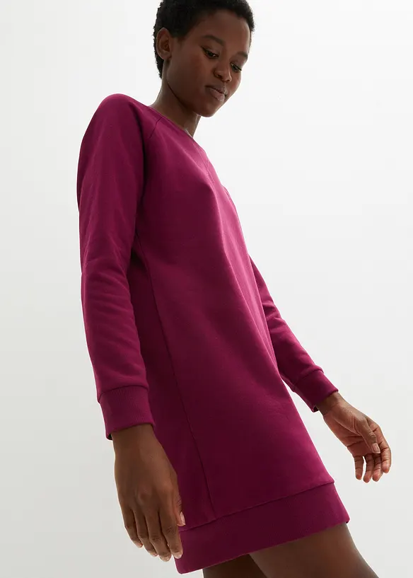 Klänning av mjuk frotté, bonprix