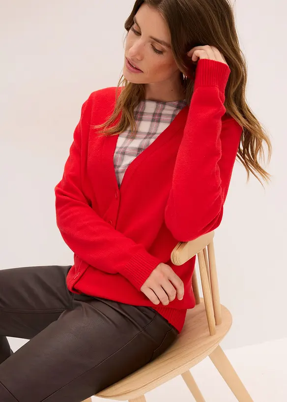 Cardigan i mjuk viskosmix, bonprix