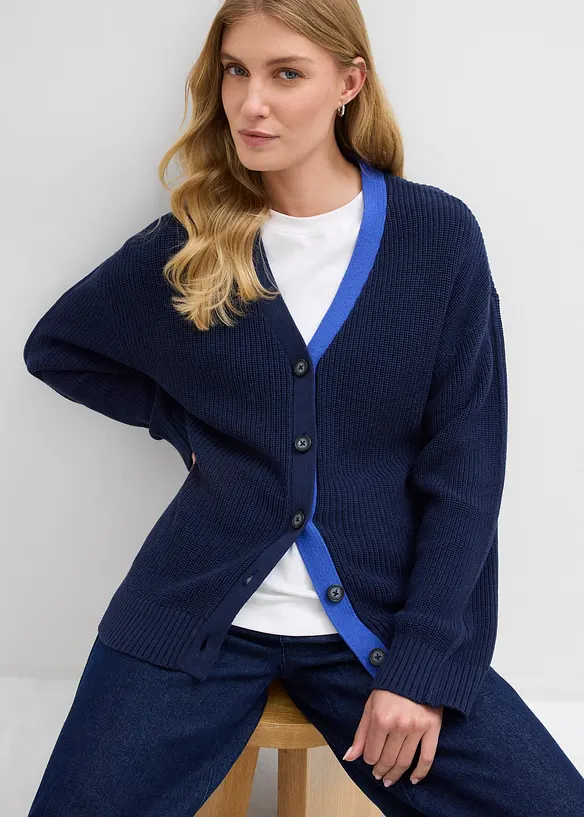 Cardigan av bomull, bonprix