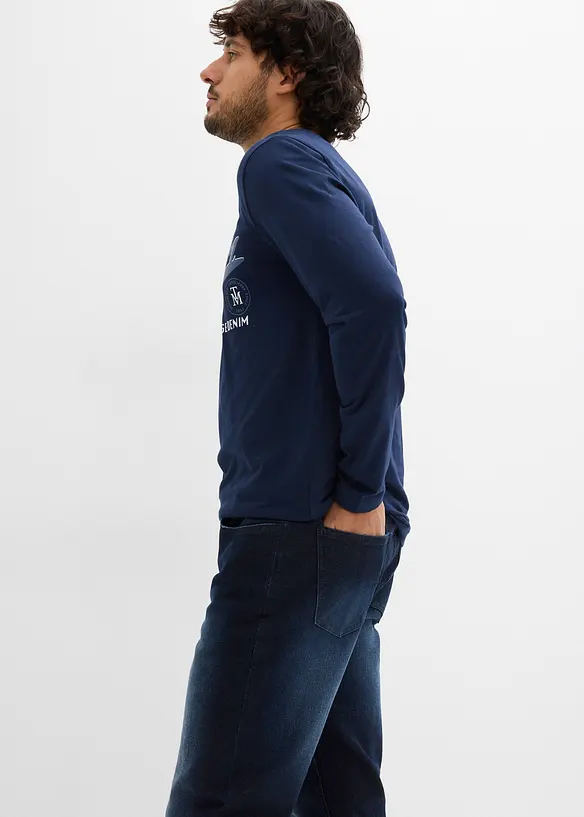 Stretchjeans med bekvämt snitt, normal passform, raka ben, bonprix