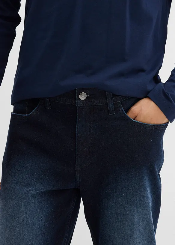 Stretchjeans med bekvämt snitt, normal passform, raka ben, bonprix