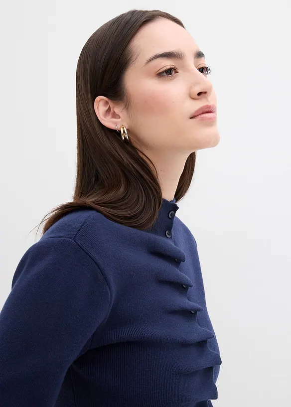 Finstickad cardigan av mjuk viskosmix, bonprix