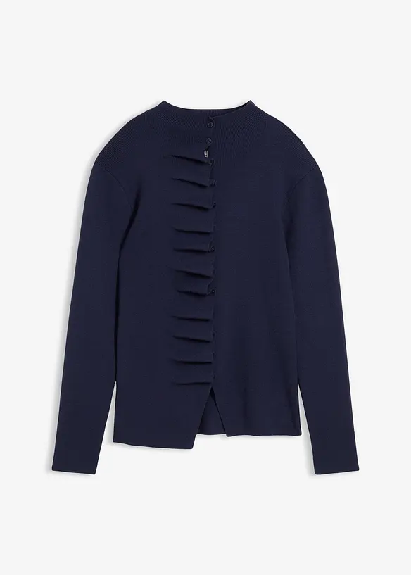 Finstickad cardigan av mjuk viskosmix, bonprix