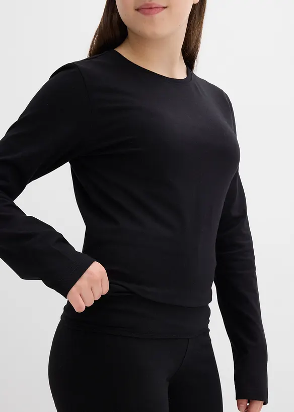 Långärmad topp och jerseybyxa (2 delar), bonprix