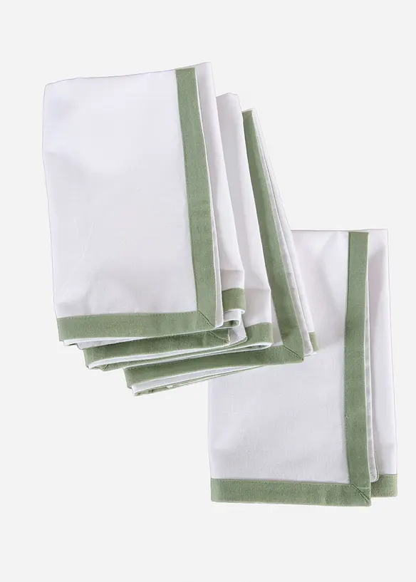 Tygservetter av ekologisk bomull (4-pack), bonprix