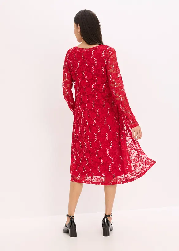 Klänning med spets (dubbelpack, 2 delar), bonprix