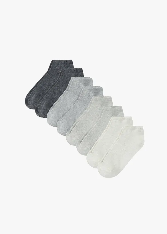 Ankelstrumpor med ekologisk bomull (8-pack), bonprix