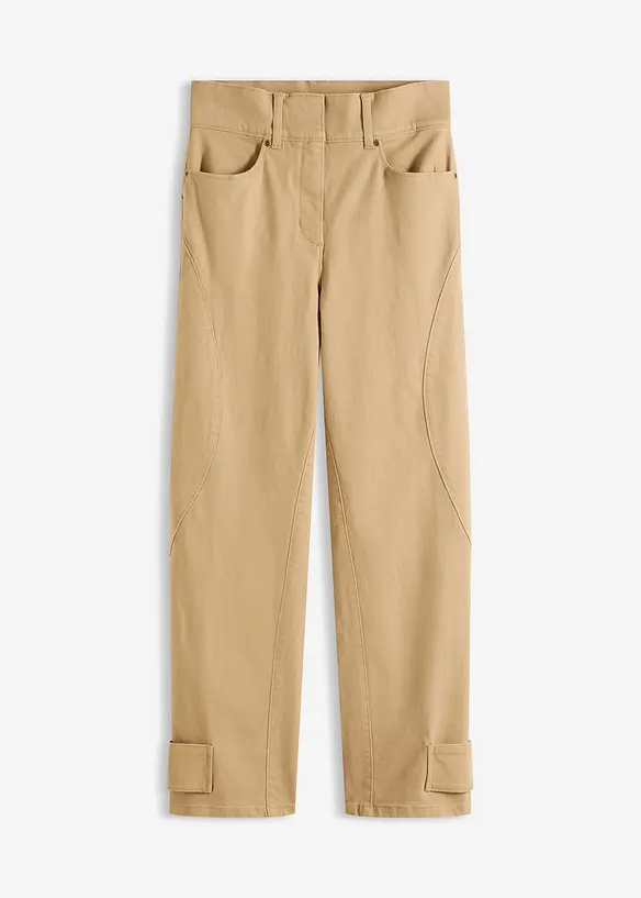 Twillbyxa med hög midja, bonprix