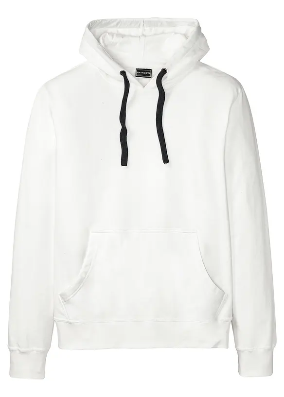 Sweatshirt med huva i ren bomull, bonprix
