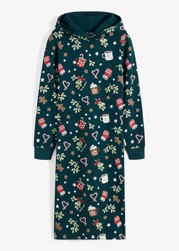 Trikåklänning med julmotiv, bonprix