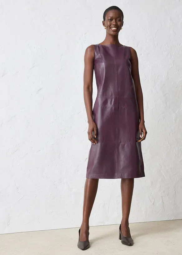 Skinnklänning av lammnappa, bonprix