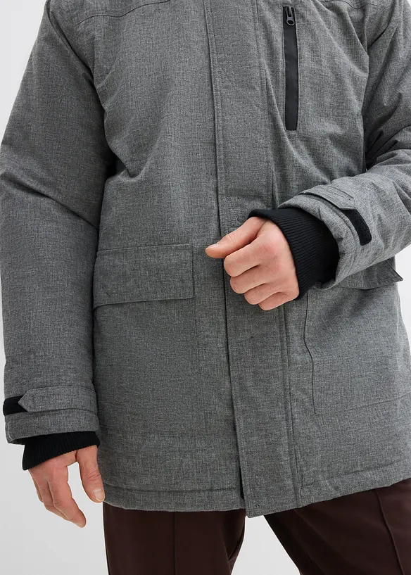 Vattentät funktionsparkas med teddyfleece, bonprix
