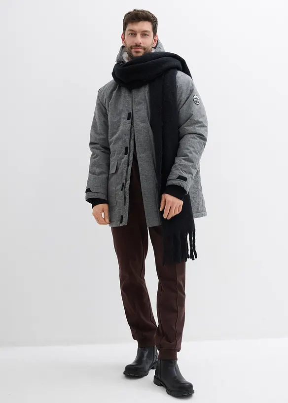 Vattentät funktionsparkas med teddyfleece, bonprix
