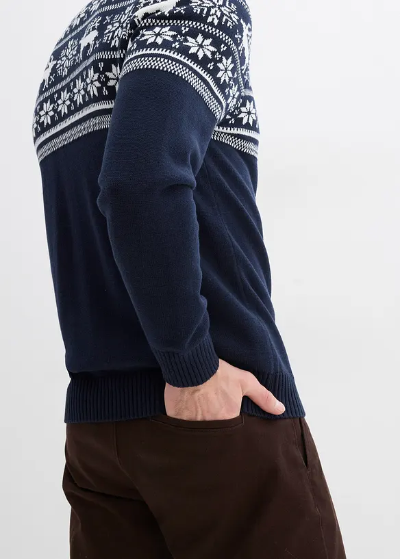 Hudvänlig lusemönstrad cardigan i ren bomull, bonprix