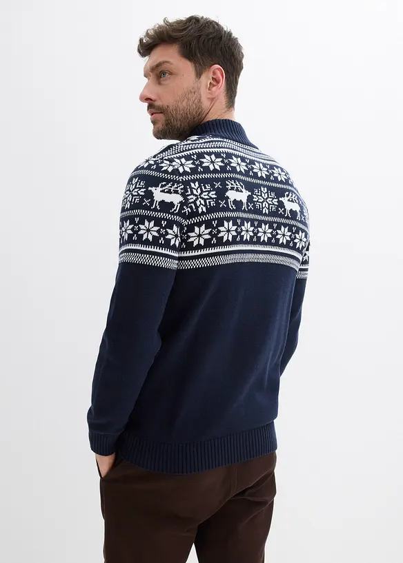 Hudvänlig lusemönstrad cardigan i ren bomull, bonprix