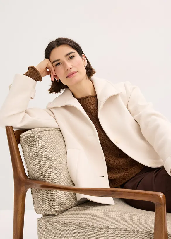 Jacka med yllelook, bonprix