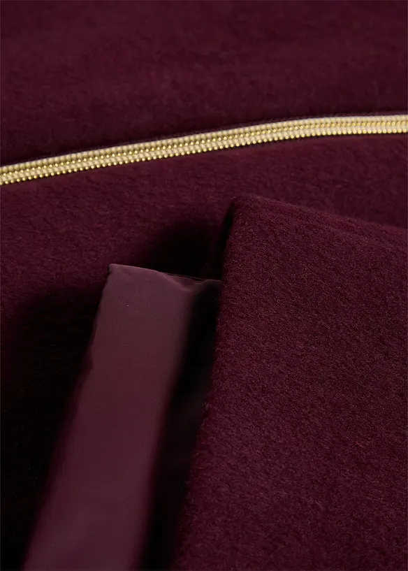 Kappa i ylleblandning med innerjacka i dun (2 delar), bonprix