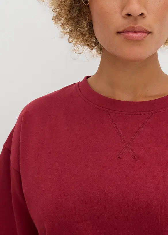 Lång T-shirt i ren bomull, bonprix