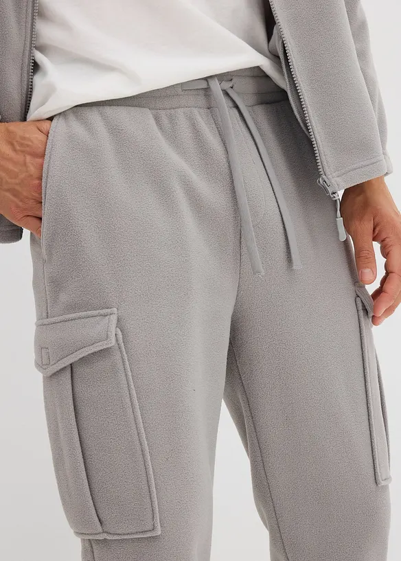 Cargobyxa i fleece, Regular Fit, bonprix
