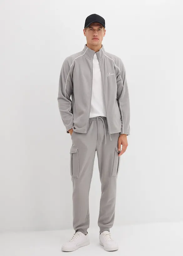 Cargobyxa i fleece, Regular Fit, bonprix