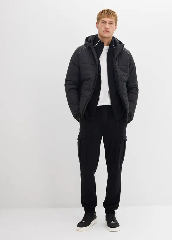 Cargobyxa i fleece, Regular Fit, bonprix