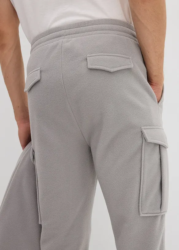 Cargobyxa i fleece, Regular Fit, bonprix