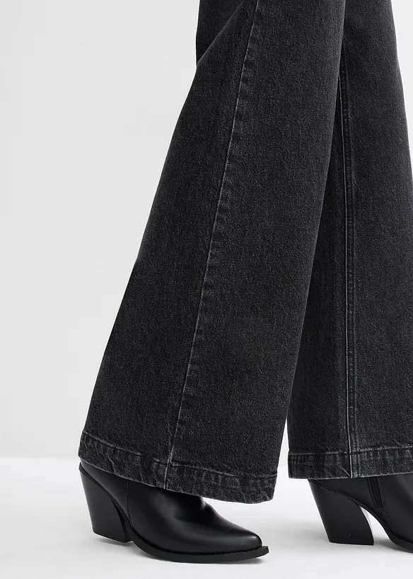 Wide Leg Jeans Mid Waist, Full Length, bonprix