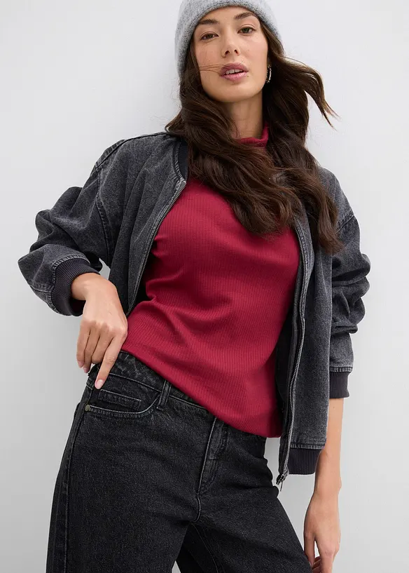 Wide Leg Jeans Mid Waist, Full Length, bonprix
